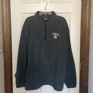 2005 AFC Champions Steelers Gray Fleece 1/4 Zip Pullover Sz. X-Large